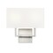 Z-Lite Saxon 2 Light Wall Sconce, Brushed Nickel/White, 12 In W 815-2S-BN - alternate 5