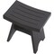 Homeroots 18" Dark Brown Teak Rectangular Shower Bench 376697 - alternate 5