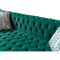 Homeroots Green Velvet U Shaped Three Piece Sofa and Chaise Sectional With Toss Pillows 643892 - alternate 11