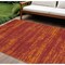 Homeroots 9' X 12' Red And Orange Abstract Indoor Outdoor Area Rug 545481 - alternate 1