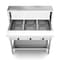 Koolmore Three Pan Open Well Electric Steam Table with Undershelf and Sneeze-Guard, . KM-OWS-3SG - alternate 6