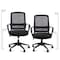 Elama Mid Back Adjustable Mesh and Fabric Office Chair in Black ELM-F-022 - alternate 7