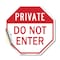 Signmission Private Do Not Enter, 10 Inch X 10 Inch, Vinyl Decal OC-D-10-137 - alternate 1
