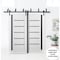 Sartodoors Sliding Closet Barn Bypass Doors White 48x84 (2* 24x84) Solid Core Modern Interior QUADRO4588BBB-WS-4884 - alternate 1
