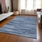 Homeroots 10' X 14' Blue And Navy Blue Abstract Washable Indoor Outdoor Area Rug 613084 - alternate 5