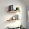 Homeroots 23" Oak Wood Wall Mounted Floating Shelf 524863 - alternate 4