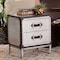 Baxton Studio Jacey Vintage Silver Metal 2-Drawer End Table 251-13874-ZORO - alternate 6