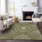 Homeroots 5' X 8' Olive Green Gray And Ivory Tribal Washable Indoor Outdoor Area Rug 598143 - alternate 7