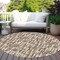 Homeroots 8' Brown Tan And Beige Round Abstract Washable Indoor Outdoor Area Rug 602481 - alternate 7