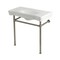 Kingston Brass 36" Ceramic Console Sink with Stainless Steel Legs, 8-Inch, 3-Hole, White/Brushed Nickel KVPB36198W388 - alternate 1