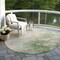 Homeroots 8' Artichoke Green And Ivory Round Abstract Washable Indoor Outdoor Area Rug 605502 - alternate 8