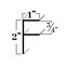 Brunner Aluminum "F" Channel 1" x 2" with 3/4" Reveal, 6063-T5 4 Feet Satin Anodized F750 S4 - alternate 2