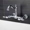 Kingston Brass Two-Handle Wall Mount Bridge Kitchen Faucet, Polished Chrome KS1261TAL - alternate 3