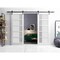 Sartodoors Sturdy Double Barn Door with Frosted Glass White 60x84 (2* 30x84) Solid Core Modern Interior QUADRO4002DB-NOR-6084 - alternate 1