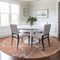 Homeroots 8' Salmon And Ivory Round Geometric Washable Indoor Outdoor Area Rug 612901 - alternate 8