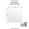 Fab Glass And Mirror 24in Square Ultra Clear Glass Table Top, Beveled Edge, Low Iron Extra Clear Tempered Glass 1 LI-24SQ12THBE - alternate 4