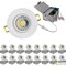 Nuwatt 3 Inch LED Gimbal Recessed Downlight 2700K-5000K Selectable Canless Light, Dimmable IC Rated, 16PK NW-GMB-3-5CT-WH-R-16P - alternate 1