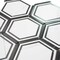 Apollo Tile Aureole 8.66 in. x 9.84 in. Matte White and Black Porcelain Hexagon Wall and Floor Tile (8.07 sq ft/case) - 18 Sheets APLENC88DAYA - alternate 9