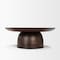 Homeroots 14in Brown Solid Wood Hand Finished Round Vanity Tray 731280 - alternate 5