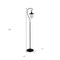 Homeroots 63" Black Arched Floor Lamp With Clear Transparent Glass Globe Shade 523394 - alternate 6