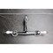 Kingston Brass Two-Handle Wall Mount Bridge Kitchen Faucet, Polished Chrome KS3251PL - alternate 5