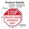 Signmission Stop Private Farm Entrance Only, 6 inch X 6 inch, Plastic Sign, 2PK OC-P-2PACK-6-229 - alternate 4