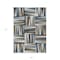 Homeroots 8' X 10' Navy Blue Brown And Beige Geometric Washable Indoor Outdoor Area Rug 598283 - alternate 7