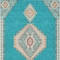 Homeroots 9' X 12' Teal Blue Brown And Ivory Oriental Washable Indoor Outdoor Area Rug 598446 - alternate 4