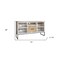 Homeroots 70" Light Gray Solid Wood Open shelving Distressed TV Stand 528737 - alternate 7