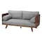 Baxton Studio Uriel Mid-Century Modern Grey Boucle Fabric Sofa 248-13808-ZORO - alternate 1