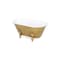Homeroots 12" Gold And White Metal Hand Painted Decorative Tub 635495 - alternate 5