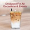 Smarty Had A Party 12 oz Clear with Gold Dots Round Disposable Plastic Tumblers 240 Cups, 240PK 518-G-CASE - alternate 6