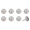 Homeroots Set of Eight Black And White Ceramic And Metal Drawer Pull Knobs, 8PK 544416 - alternate 5