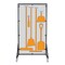 5S Supplies Housekeeping Shadow Board Broom Station V8, Gray / Orange, Broom, No Text HSB-V8-GRAY/ORANGE-BO-NO TEXT - alternate 1