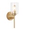 Jonathan Y Juno 13" 1-Light Farmhouse Industrial Metal/Glass Cylinder LED Sconce, Brass Gold/Clear JYL9547B - alternate 1