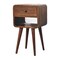 Homeroots 22" Chestnut Solid Wood One Drawer Nightstand 722543 - alternate 1