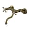 Kingston Brass Double-Handle Wall Mount Bathroom Faucet, Antique Brass KS2113AX - alternate 1