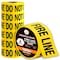 Xpose Safety Fire Line Do Not Cross Tape Roll, 3 Mil, 3 Inch Wide x 1000 Feet, Yellow w/Black Letters, 6PK PFLT-3M-6-X-S - alternate 1