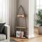 Homeroots 37" Gray And Natural Metal and Wood Boat Shaped Bookcase 489053 - alternate 6