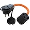 Ac Works Piggy-Back Dryer Adapter, NEMA 14-30P to Dual 14-30R, 1.5 ft, 30A, 125/250V PB14301430 - alternate 1