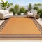 Jonathan Y James Modern Border Stripe Orange/Dark Gray 5 ft. x 8 ft. Indoor/Outdoor Area Rug SMB201A-5 - alternate 1