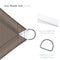 Wrightmaster 8 ft. x 8 ft. Square Heavy Weight Sun Shade Sail in Brown, 95% UV Blockage, Patio and Pool Cover ZR-0808BW - alternate 8