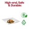 Smarty Had A Party 12" x 12" White Square with Groove Rim Plastic Serving Trays (24 Trays), 24PK 7915-CASE - alternate 7