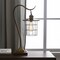 Homeroots 25" Antiqued Brass Metal Lantern Desk Lamp With Antiqued Brass Drum Shade 524696 - alternate 1