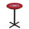 Holland Bar Stool Co 42" Blk Wrinkle Montreal Canadiens Pub Table, 36" dia. Top L211B4236MonCan - alternate 1