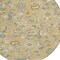 Homeroots 8' Wheat Blue And Ivory Round Floral Washable Indoor Outdoor Area Rug 597856 - alternate 7