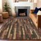 Homeroots 5' X 8' Coffee And Brown Striped Washable Indoor Outdoor Area Rug 608941 - alternate 8