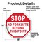 Signmission Stop No Forklifts Beyond This Point, 18 Inch X 18 Inch, Vinyl Decal OC-D-18-59 - alternate 3