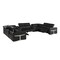 Homeroots Black Italian Leather Power Reclining U Shaped Ten Piece Corner Sectional With Console 634693 - alternate 6