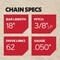 Oregon Chainsaw Chains 2-Pack for 18'' Bar, 62 Drive Links, fits Husqvarna Echo Poulan Craftsman Echo & more S62T - alternate 6